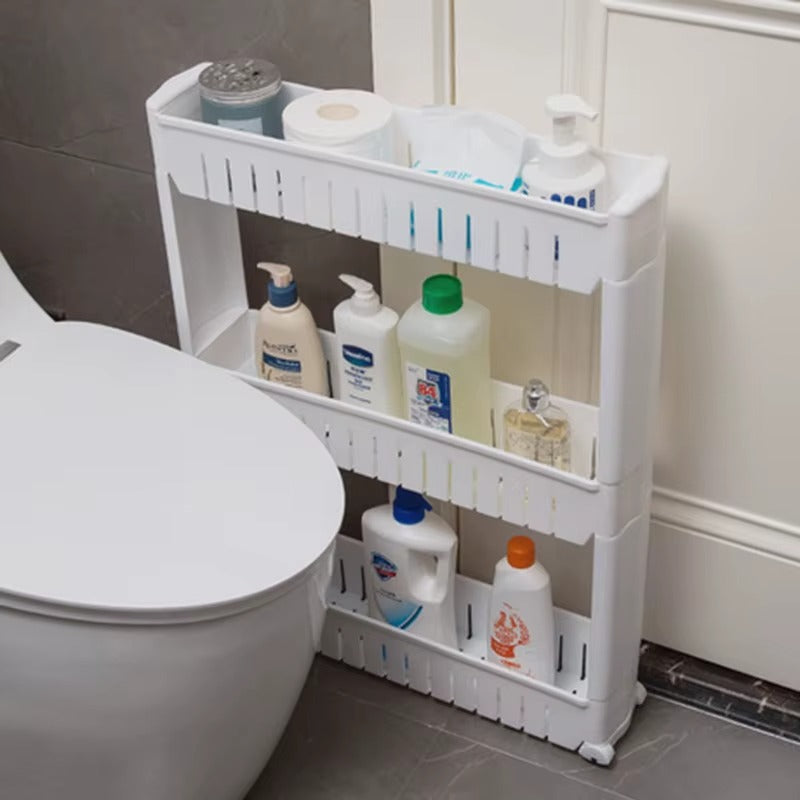 Étagère de Rangement Slim à Roulettes