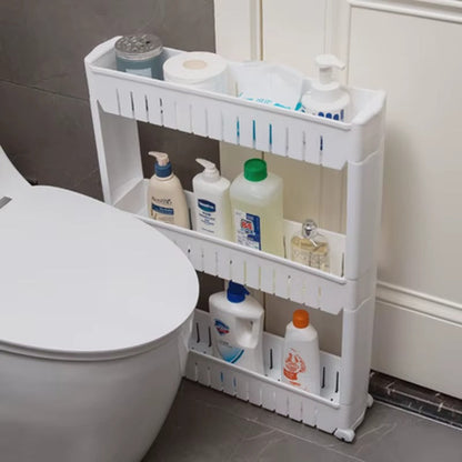 Étagère de Rangement Slim à Roulettes